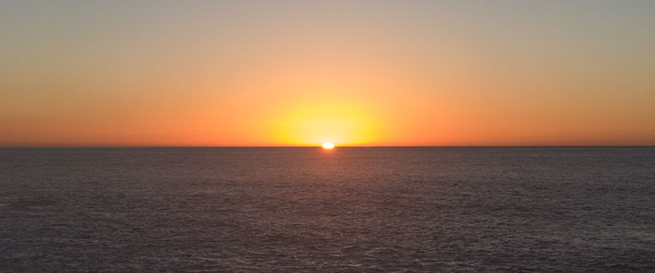 Big Sur: sunset over Pacific Ocean